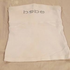 White bebe top